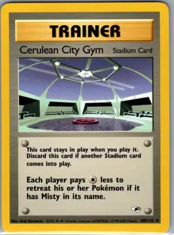 Cerulean City Gym 108/132 Non Holo Gym Heroes - Pokemon Card - NM - Image 1