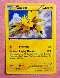 Zapdos | 23/108 | XY Roaring Skies | 2015 Pokemon TCG Card Rare | LP - Image 1