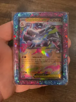 Pokemon Tcg Mega Charizard X Ex Custom Art Real Card Enclosed - Image 1