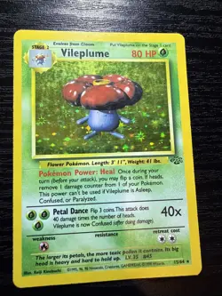 Vileplume Holo Rare Jungle 15/64 Pokemon Card - WOTC 1999 - Image 1