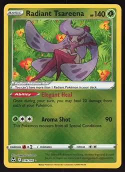 Radiant Tsareena 016/195 Silver Tempest Holo Pokemon Card - Image 1