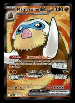 Mamoswine ex 174/159 Ultra Rare Journey Together Pokemon Card - Image 1
