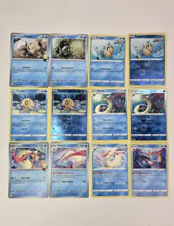 Pokemon Card Lot Of 12 Various Feebas & Milotic Collection Reverse Holo Rare - Image 2