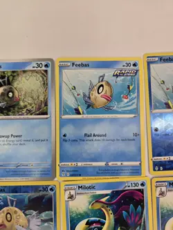 Pokemon Card Lot Of 12 Various Feebas & Milotic Collection Reverse Holo Rare - Image 5