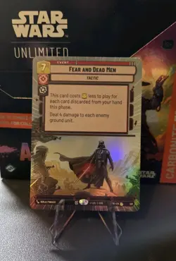 Star Wars Unlimited Fear And Dead Men LAW 681 Hyperspace Foil RARE Card - Image 1
