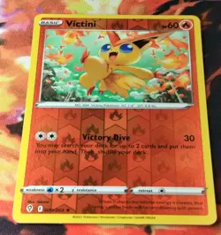 Victini 20/203 Reverse Holo LP Evolving Skies 2021 Sword + Shield Pokemon Card - Image 2