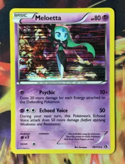 Meloetta 78/113 Holo MP Legendary Treasures 2013 Black + White Pokemon Card - Image 1