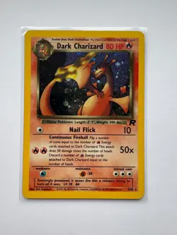 Pokemon Dark Charizard TCG Team Rocket Holo Card 4/82 LP - Image 1