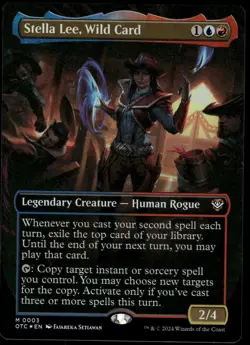 1x Foil Stella Lee, Wild Card (Borderless) - Commander: Outlaws - NM - MTG - Image 1