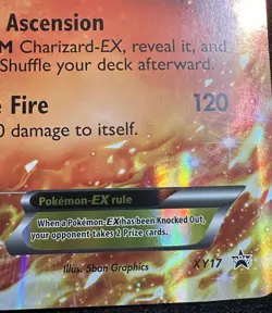 Pokemon Charizard EX XY17 OVERSIZED/JUMBO XY Holo Black Star Promos EX - Image 3