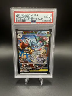 Mega Lucario EX 179/132 Special Illustration Rare Mega Evolution Pokemon PSA 10 - Image 1