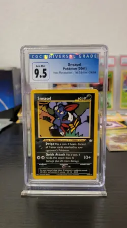 2001 Pokemon - Neo Revelation 1st Edition Sneasel 24/64 CGC 9.5 Gem Mint - Image 1