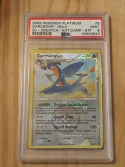 2009 Garchomp 5 Staff Promo Platinum PSA 9 Pokemon TCG - Image 1