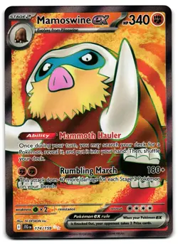 Mamoswine ex 174/159 - 🌊 Journey Together Ultra Rare Pokemon TCG 🖤 - M/LP - Image 1