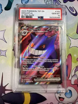 Pokemon 2024 TEF En-Temporal Forces Ultra Rare Gengar EX #193 PSA 10 - Image 1