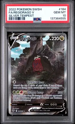PSA 10 REGIDRAGO V 184/195 FULL ART SILVER TEMPEST POKEMON 😍 - Image 1