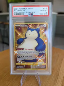 PSA 10 Snorlax 224/198 Chilling Reign Secret Gold Full Art POKEMON - Image 1