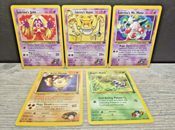 Pokemon Card Gym Challenge Set lot (5 Card Set) Pokemon Card TCG WOTC - Image 1