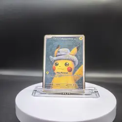 Pikachu With Grey Felt Hat Metal Pokemon Card Collectible Gift/Display XMAS - Image 1