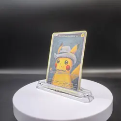 Pikachu With Grey Felt Hat Metal Pokemon Card Collectible Gift/Display XMAS - Image 2