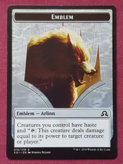 Magic The Gathering SHADOWS OVER INNISTRAD ARLINN KORD EMBLEM token card MTG - Image 1