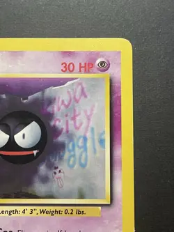Gastly Base Set LP 1999-2000 UK 4th Print 50/102 Common Pokemon Card - Image 4