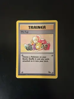 Pokemon Mr. Fuji Trainer Card Fossil Set #58/62 WotC 1999 - Image 1