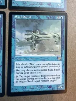 Sandsquid X4 Mercadian Masques Condition See Pics Front/Back,1 Card Slight Bend - Image 4