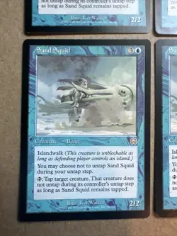 Sandsquid X4 Mercadian Masques Condition See Pics Front/Back,1 Card Slight Bend - Image 5