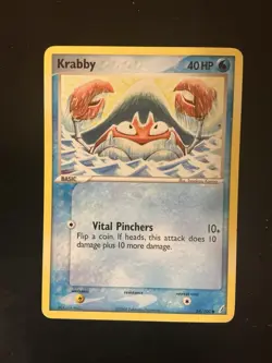 Pokemon Krabby Crystal Guardians Card #54/100 Ruby And Sapphire 2006 - Image 1