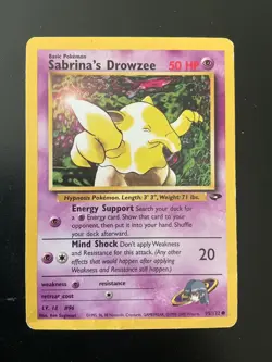 Pokemon Sabrina's Drowzee Gym Challenge vintage card #095/132 Wotc 2000 - Image 1