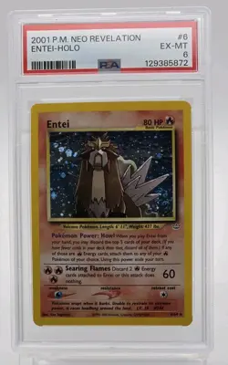 Entei 6/64 2001 Holo Swirl - PSA 6 - Neo Revelation Set - Pokemon Card - Image 3