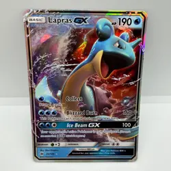 Pokemon TCG Lapras GX Holo Ultra Rare SM Base Set 35/149 NM - Image 1