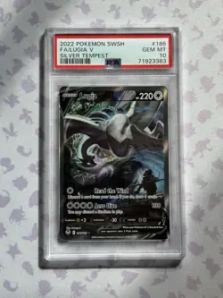 Pokemon TCG Lugia V Silver Tempest 186/195 Holo Ultra Rare PSA 10 - Image 1