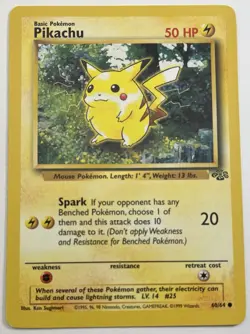 PIKACHU 1999 POKEMON BASE SET JUNGLE COMMON 60/64 Q2167 - Image 1