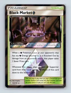 Black Market ◇ 134/181 Prism Star Rare Team Up Pokemon Holo Lightly Played - Image 1