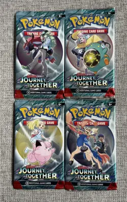 Pokemon TCG Scarlet & Violet Journey Together 4 x Packs Full Artwork - Image 1