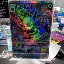 Pokemon Gengar Alternative Art Holo Card 130 HP 100 Attack Ghost - Image 1