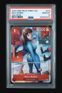 2024 ONE PIECE PRB01 - NICO ROBIN -ONE PIECE CARD THE BEST- OP05-010 - PSA 10 - Image 1