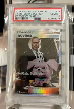 Detective Yoshida SR PSA 10 Graded Card - Detective Pikachu Series - Image 4