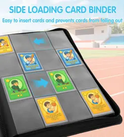 DEQADIC 16 Pocket Card Binder, 1000+ Trading Card Album Folder, Side Loading ... - Image 5