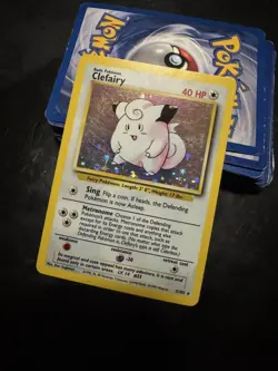 🔥 Clefairy Pokemon TCG Base Set Holo Unlimited Rare Card ! 5/102 - Image 1