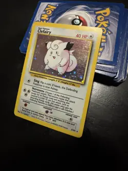 🔥 Clefairy Pokemon TCG Base Set Holo Unlimited Rare Card ! 5/102 - Image 3