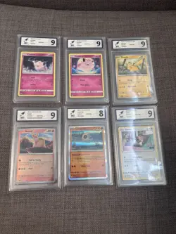 Bundle 11 Pokemon Card Slabs Bundle RKT Graded Pikachu Clefairy Eevee English - Image 2