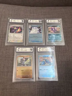 Bundle 11 Pokemon Card Slabs Bundle RKT Graded Pikachu Clefairy Eevee English - Image 4