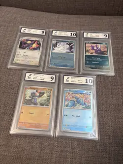 Bundle 11 Pokemon Card Slabs Bundle RKT Graded Pikachu Clefairy Eevee English - Image 5