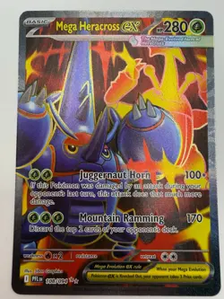 Mega Heracross ex 108/094 Secret Rare Pokemon Card NM Phantasmal Flames - Image 1