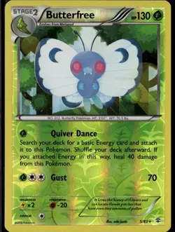 Butterfree Holo Rare Generations 5/83 Grass Reverse Holo Pokemon Card - Image 1