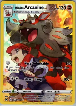 Hisuian Arcanine TG08/TG30 Lost Origin Trainer Gallery - Pokemon Card - NM - Image 1