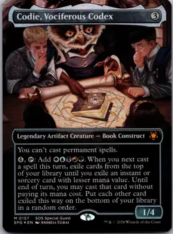 Codie, Vociferous Codex (Borderless) M Special Guests 157 NM Foil - Image 1